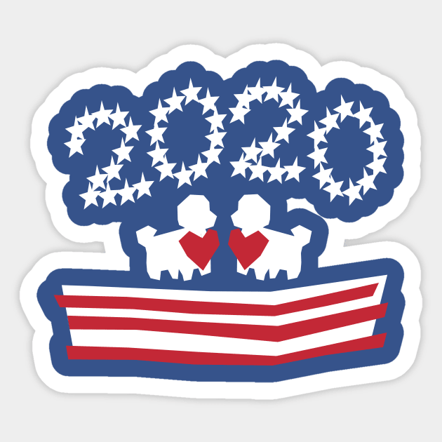 Patriotic 2020 Pets Sticker by Herbie, Angel and Raccoon